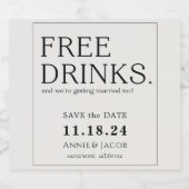 無料ドリンク日付の保存 ビールラベル (シングルラベル)