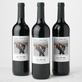 無料ドリンク日付の保存 ワインラベル (ボトル)