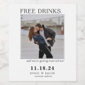 無料ドリンク日付の保存 ワインラベル (シングルラベル)