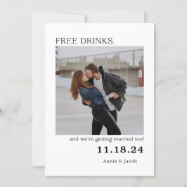 無料ドリンク日付の保存 招待状