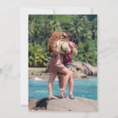 無料ドリンク2フォトビーチ結婚式日付の保存 セーブザデート (裏面)