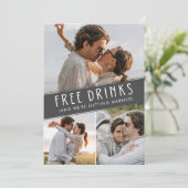 無料ドリンク3写真QRコード結婚ズ セーブザデート (スタンド正面)