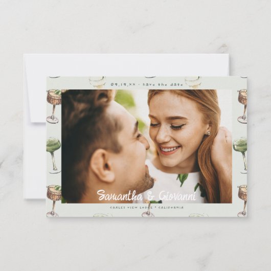 無料ドリンク |かわいいクラフトカクテルフォト結婚ズ (裏面)