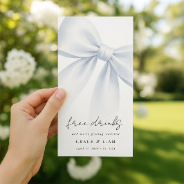 無料ドリンク ブルーボウ ブックマーク 結婚式 セーブザデート