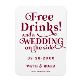 無料ドリンク 面白い カジュアル ウェディング セーブ ザ デート マグネット