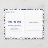 無料ドリンクMexico結婚式の日付を保存 案内ポストカード (裏面)