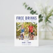 無料ドリンクMexico結婚式の日付を保存 案内ポストカード (スタンド正面)