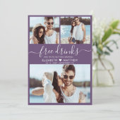 無料ドリンクScript Purple 3フォトコラージュ結婚ズ セーブザデート (スタンド正面)