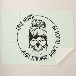 無料ハグデザインが保お客様の距離 シェルパブランケット