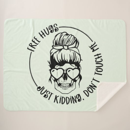 無料ハグデザインが保お客様の距離 シェルパブランケット (正面(横))