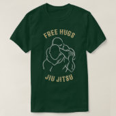 無料ハグ柔術BJJ mmaグラッピングおもしろい Tシャツ (デザイン正面)
