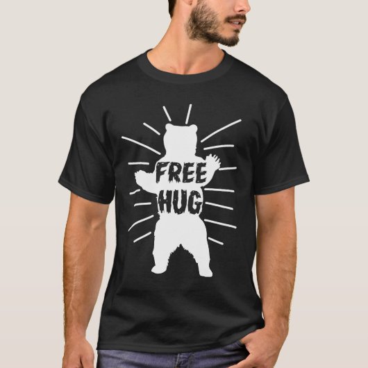 無料ハグTeesサボテンのグラフィック Tシャツ (正面)