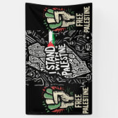 無料パレスチナ国旗 横断幕 (縦)