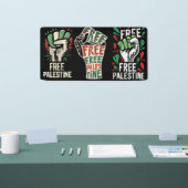 無料パレスチナ国旗 横断幕 (トレードショー)