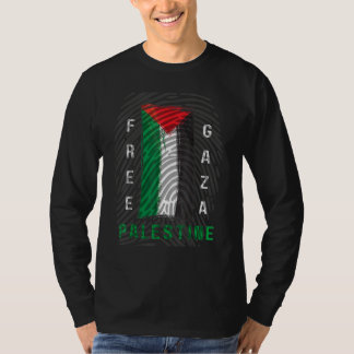 無料パレスティナガザ市緑の赤白の国F Tシャツ
