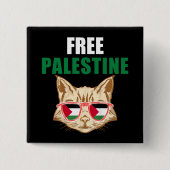 無料パレスティナクールナ国旗のガザ 缶バッジ (正面)