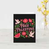 無料パレスティナージガージボホフラワースイカ カード (黄色い花)