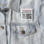 無料パレスティナ救済ー- Gaza Children UNRWA QRコード 缶バッジ (インサイチュ)