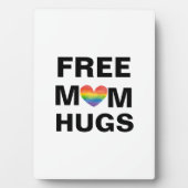 無料パーソナライズされたママ抱きテンプレート フォトプラーク (正面)