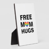 無料パーソナライズされたママ抱きテンプレート フォトプラーク (側面)