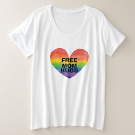 無料パーソナライズされたママ抱きテンプレート プラスサイズTシャツ