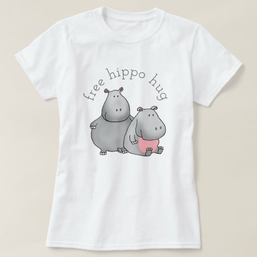 無料ヒッポハグ Tシャツ (デザイン正面)