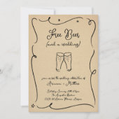 無料ビールと結婚式招待状 招待状 (正面)