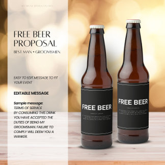 無料ビールのグロムスマン提案 ビールラベル