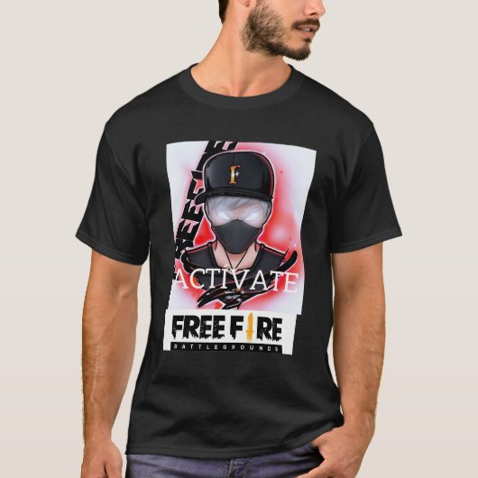 無料ファイアゲーム Tシャツ (正面)