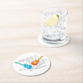 無料フライ音楽 ラウンドペーパーコースター (インサイチュ)