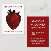 無料フルーツスムージークーポン 割引カード (正面/裏面)