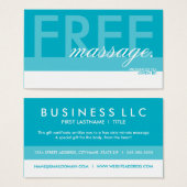 無料マッサージギフトカードオーバーレイ (正面&裏面)