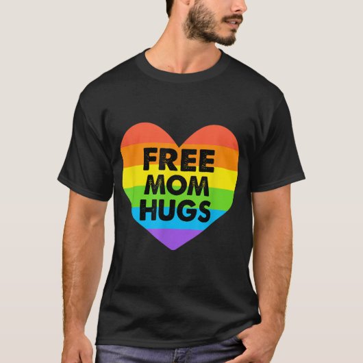 無料ママはLGBTを抱く Tシャツ (正面)