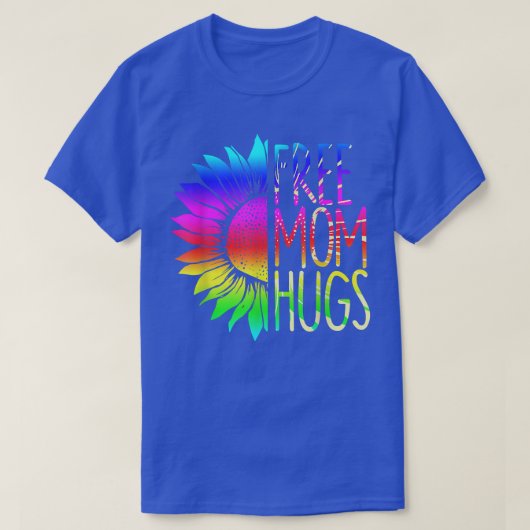 無料ママハグシャツ – LGBT Rainbow Sunflower T-Shi Tシャツ (デザイン正面)