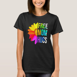 無料マムハグゲイプライドLGBTデイジーレインボーフラワー Tシャツ