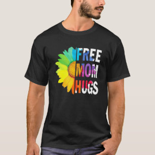 無料マムハグゲイプライドLGBTデイジーレインボーフラワー Tシャツ