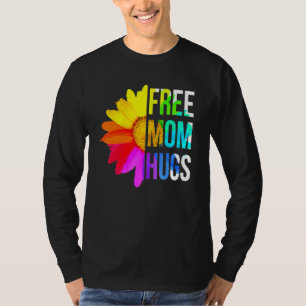 無料マムハグゲイプライドLGBTデイジーレインボーフラワー Tシャツ