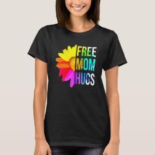 無料マムハグゲイプライドLGBTデイジーレインボーフラワー Tシャツ