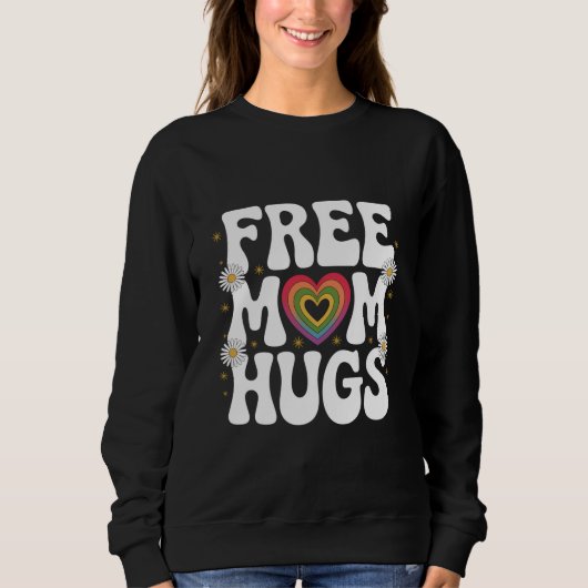 無料マムハグトランスジェンダーレズビアンゲイLGBTプライド スウェットシャツ (正面)