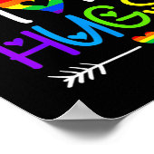 無料マムハグレインボーハートLGBTプライド月 ポスター (角)