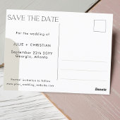 無料モダン飲み物おもしろい結婚式の日付を保存 ポストカード