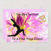 無料ヨガクラスへの招待状 招待状 (正面/裏面)