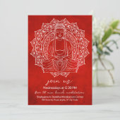 無料ランチ瞑想 シャカムニ仏 赤 招待状 (スタンド正面)