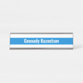 無料ロシア国旗の色 – ラテンレタリング- デスクネームプレート (正面)