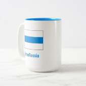 無料ロシア – 英語 – ホワイトブルーホワイト国旗 ツートーンマグカップ (正面左)