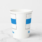 無料ロシア – 英語 – ホワイトブルーホワイト国旗 紙コップ (右)