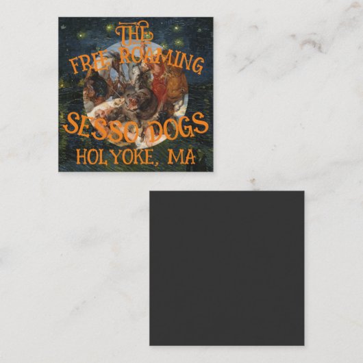無料ローミングセッソドッグズホルヨークMAマスシュセッツ エンクロージャーカード (正面/裏面)