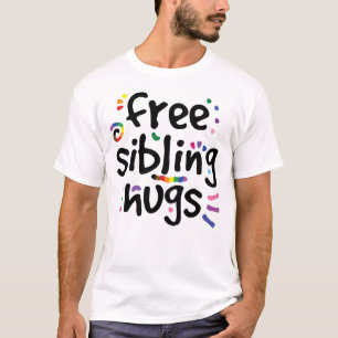 無料兄弟姉妹ハグ Tシャツ