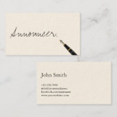 無料手書き入力スクリプトアナウンサー名刺 名刺 (正面/裏面)