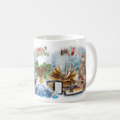 無料書籍のメッセージ コーヒーマグカップ (正面右)